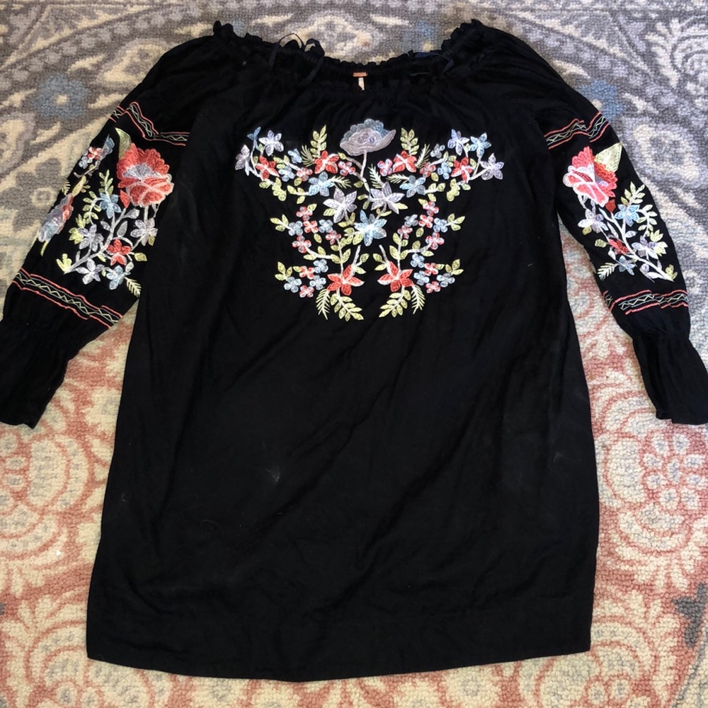 Free People off shoulder boho dress M